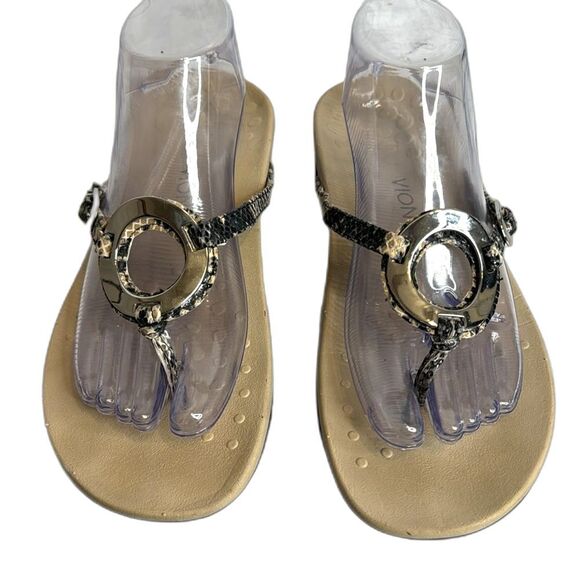 Vionic Karina Slip On Leather Slide Sandals Womens Size 10 - Picture 2 of 9